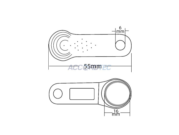 AT-DS 1990 синий Ключ Touch Memory ACCORDTEC, iButton ™